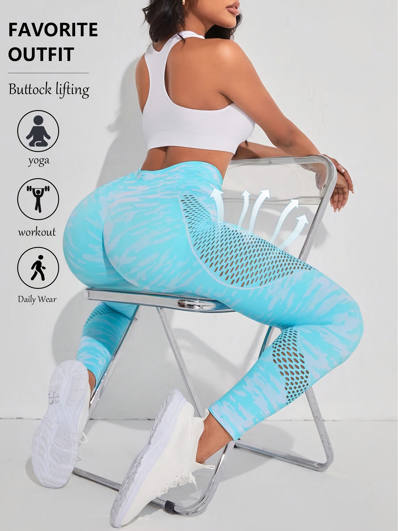 Seamless High Stretch Yoga Pants High Waisted Butt Lifting - Temu