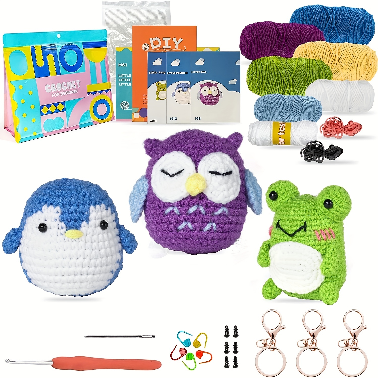 J Mark j mark crochet kit for beginners adults and kids -1320 yards  knitting kit with yarn set crochet hook & more