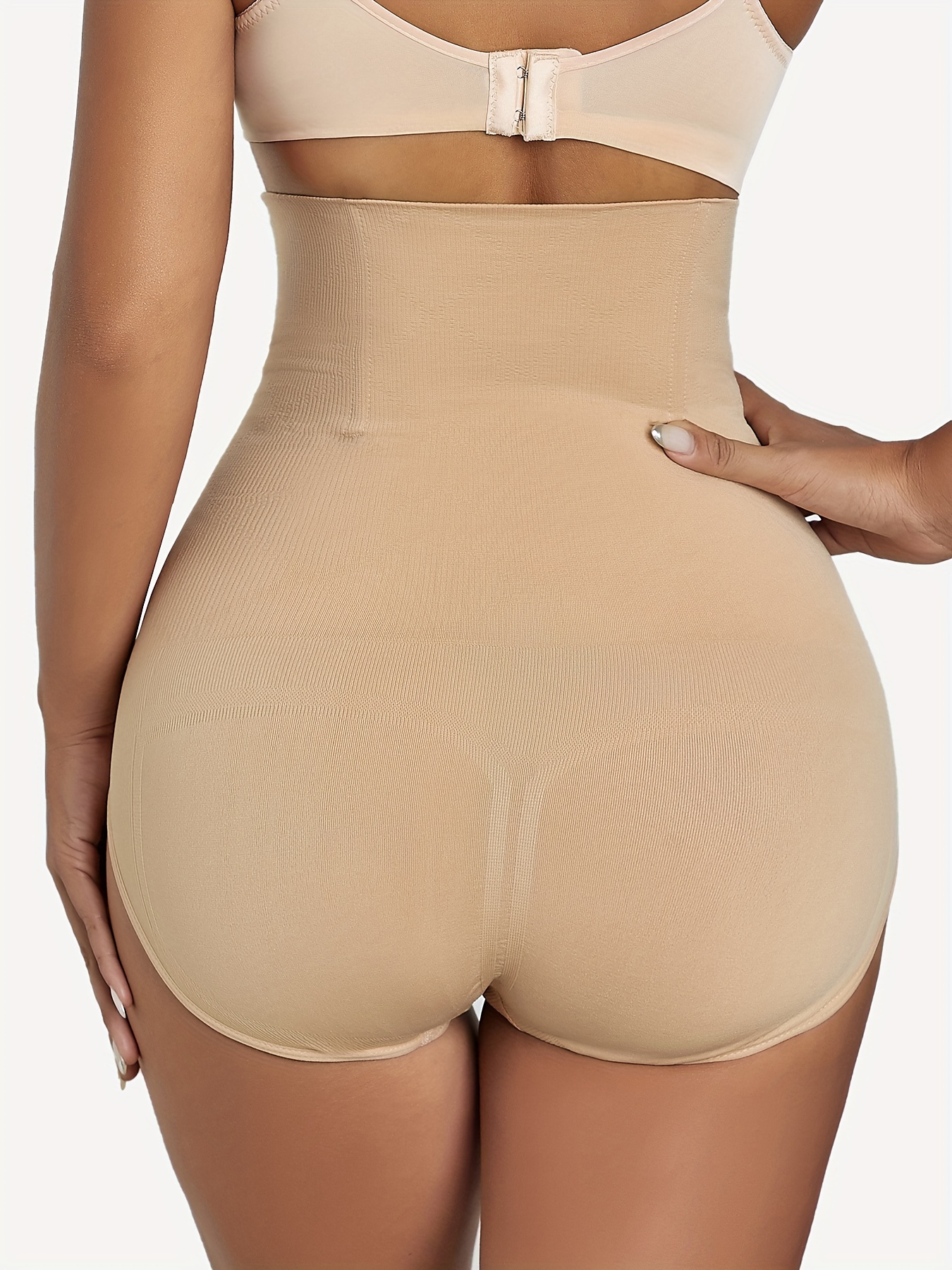 Women's Cotton Spandex High Waist Panty/Tummy Control Panty (Pack of 2)  Pink/Beige