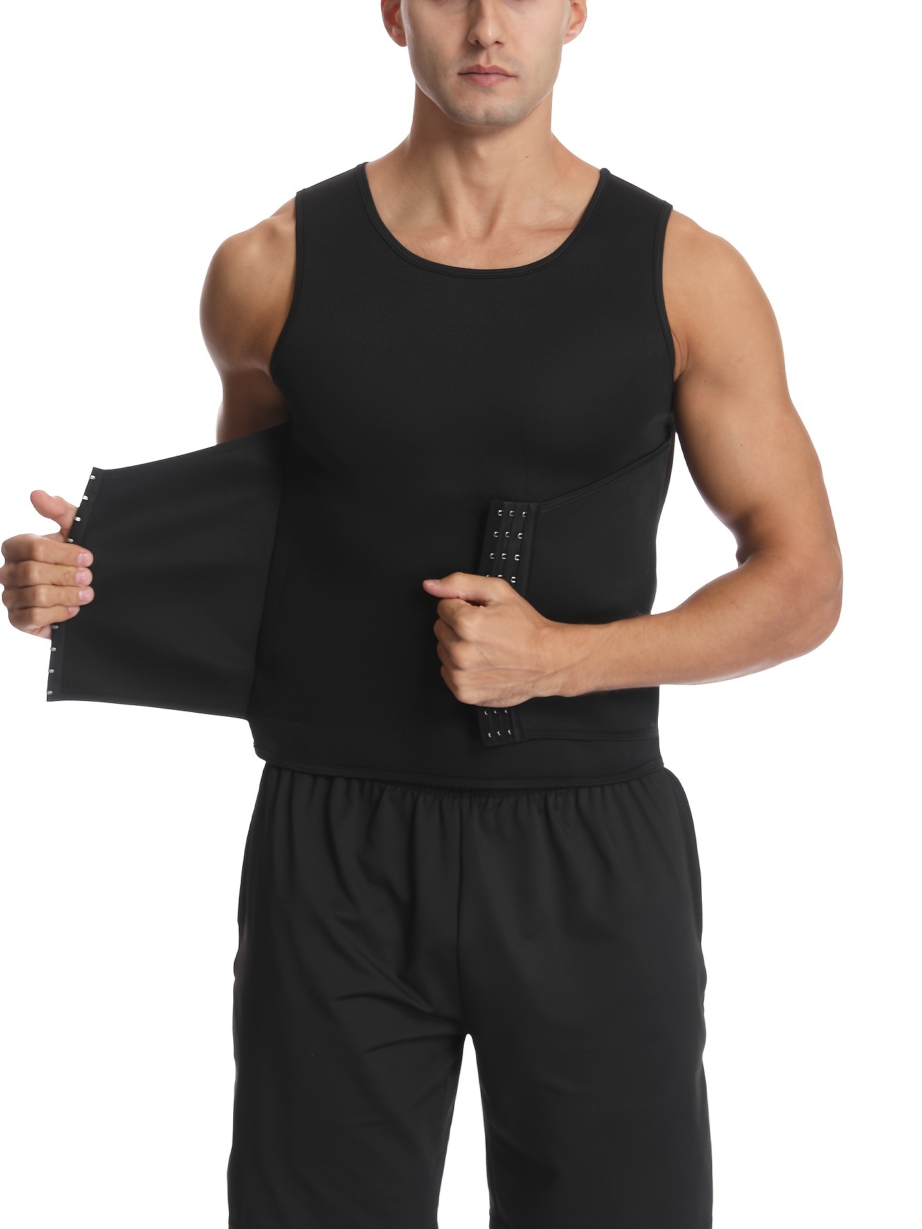 Buy Men Waist Trainer Corset Vest Hot Neoprene Sauna Suit Body Shaper Tank  Top Shirt No Zip Trimmer Online at desertcartSeychelles