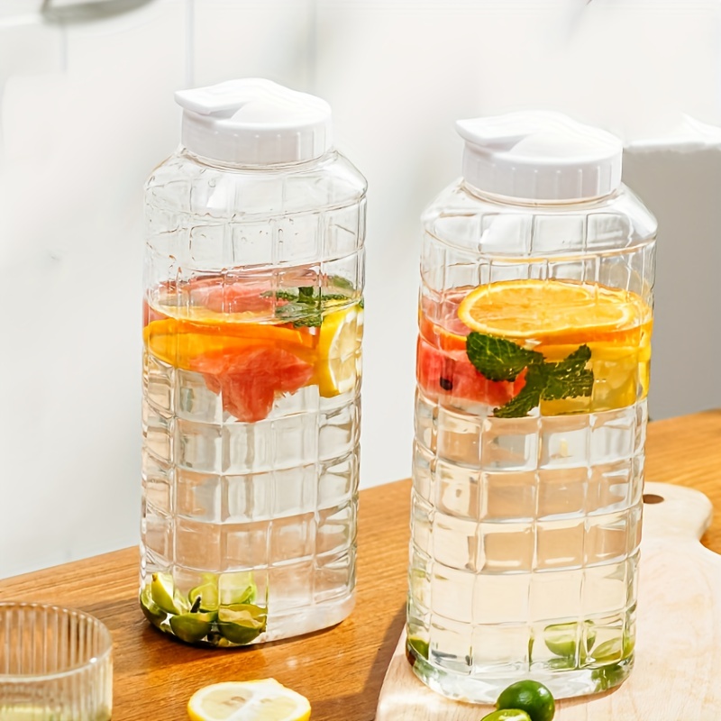 Glass Water Kettle Large Capacity Jug Lemon Drink Cola With Faucet Juice  Bucket Home Restaurant Heat