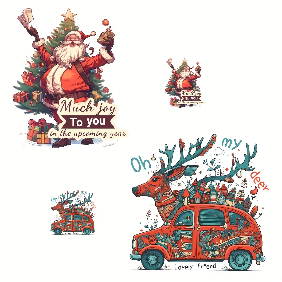 Santa Claus Ho Ho Ho Diy Iron On Transfers Stickers For T - Temu