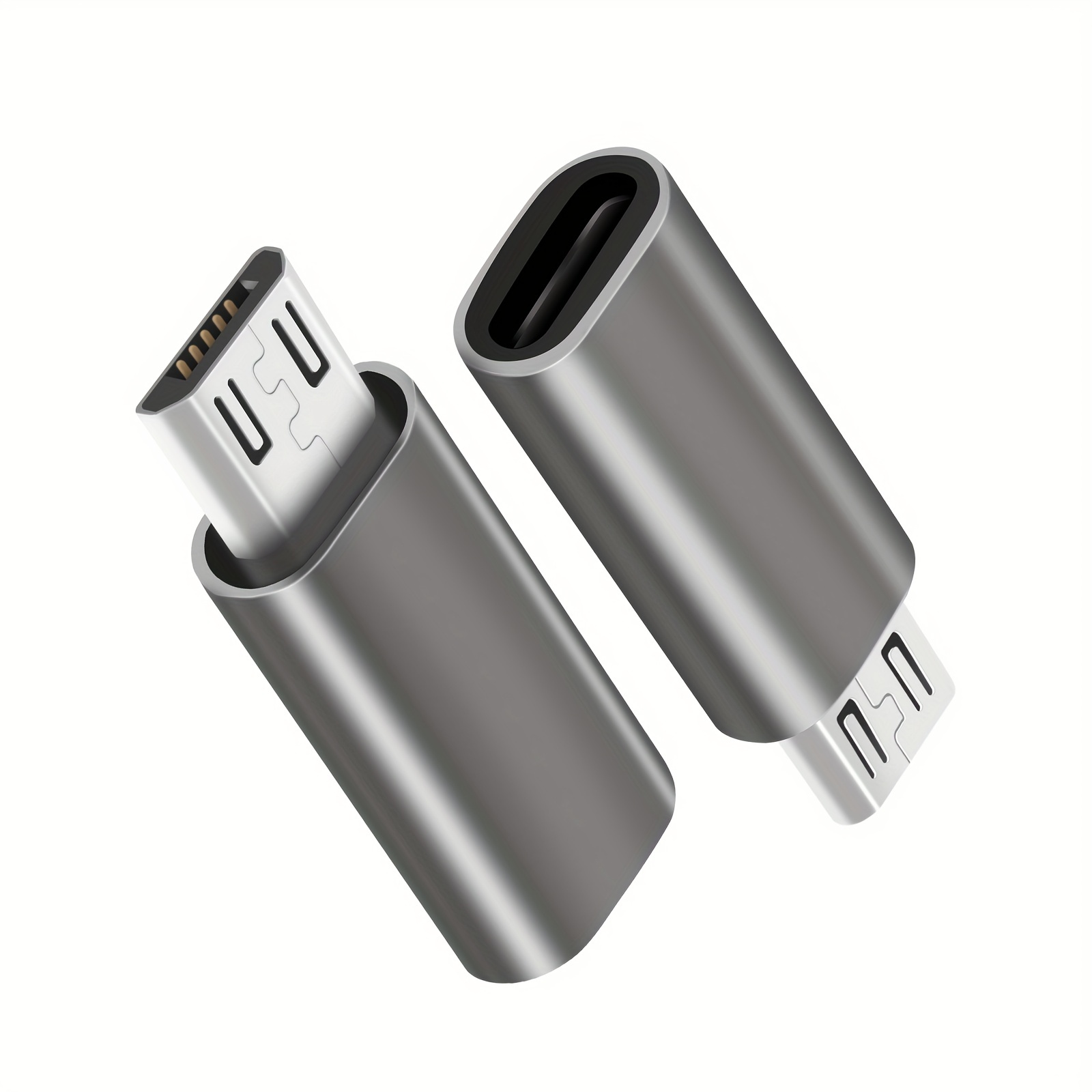  Adaptador USB C a Micro USB, paquete de 2 conectores tipo C  hembra a micro USB macho, compatible con carga y sincronización de datos,  compatible con dispositivos Samsung Galaxy S7 Edge