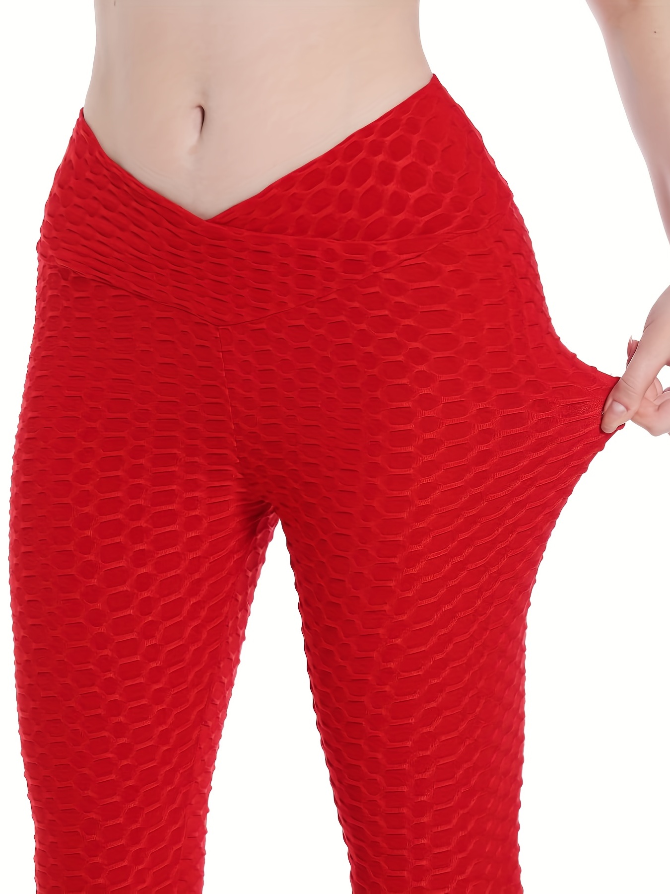 Pantalones de yoga elásticos para mujer, calzas de entrenamiento de talle  alto cruzado con control de abdomen, no se transparentan, corte de bota
