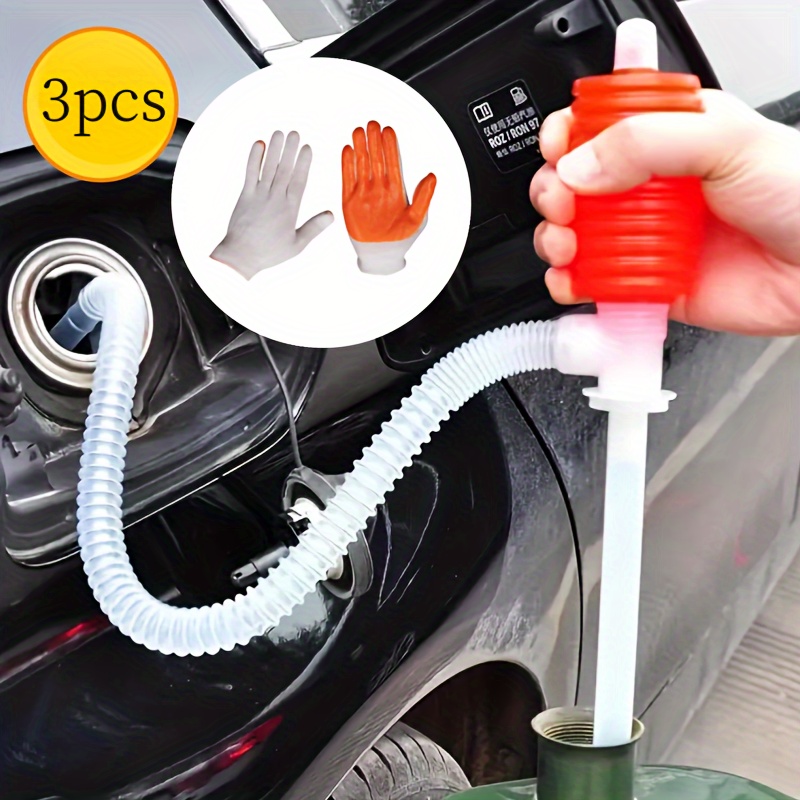 2 Pack - Gas Siphon Hose Pump,Shaker Siphon for Gasoline/Fuel/Water  Transfer,Safety Self Priming Hose
