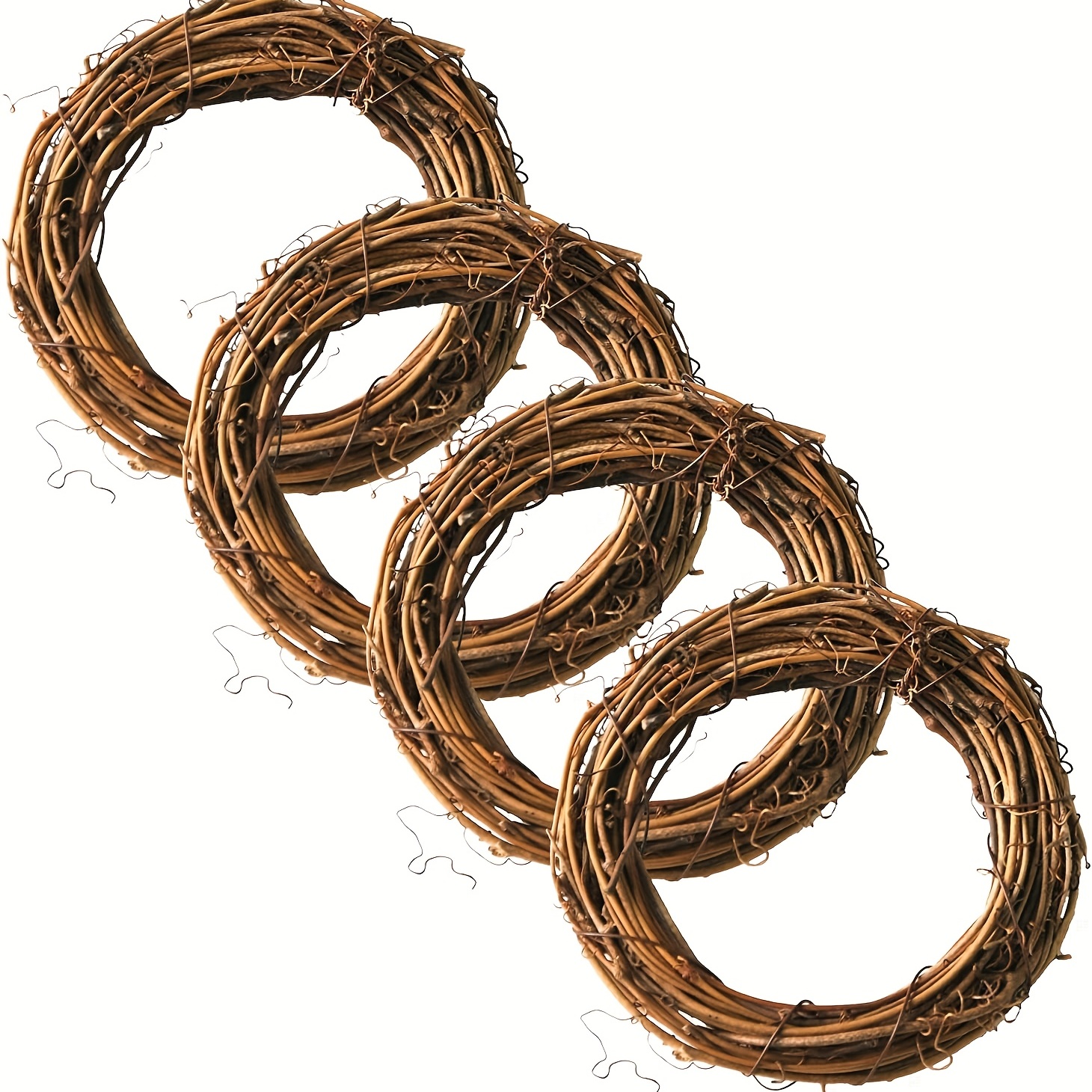 Chaokui 20 Inch Rattan Heart Wreath Super Large Grapevine Branch Wreath for  DIY Crafts Front Door Garland Home Wedding Holiday Party Decor, 50cm