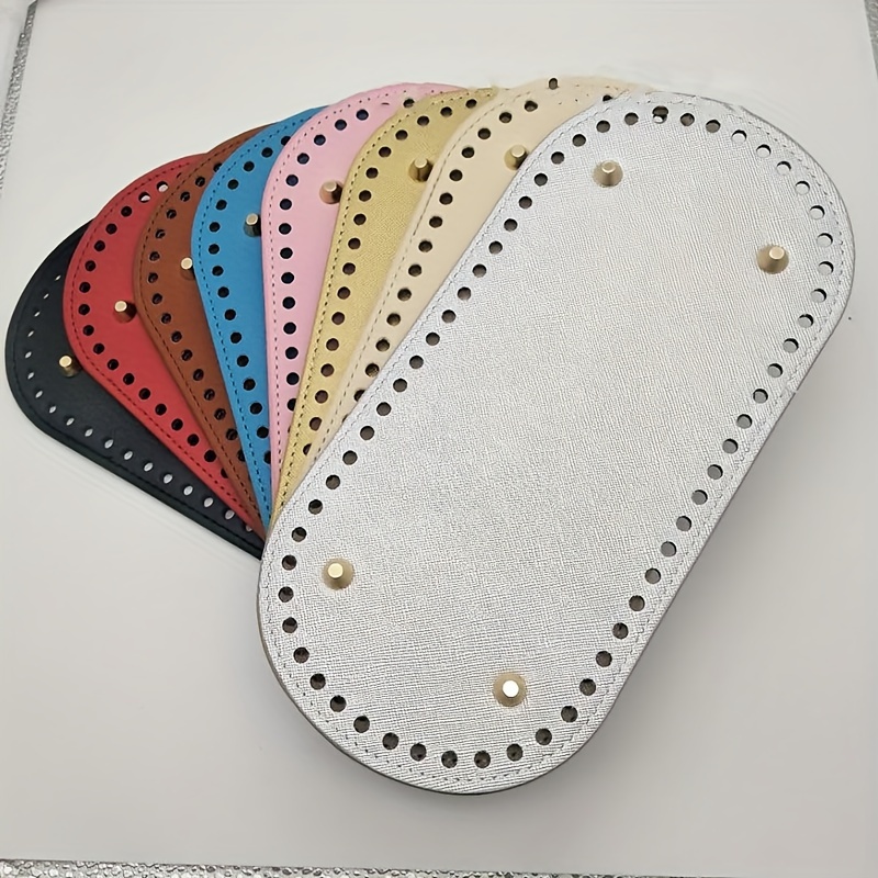

1pc Handmade Pu Leather Oval Tag For Braided Bag Accessories
