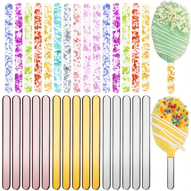 Colorful Acrylic Ice Cream Stick And Chocolate Lollipop - Temu