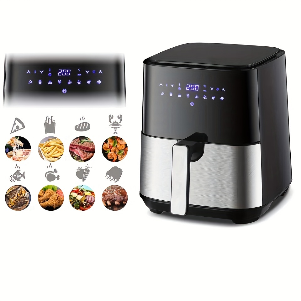 6L Air Fryer Large Capacity Automatic Household Multi 360°Baking Deep Fryer  Without Oil