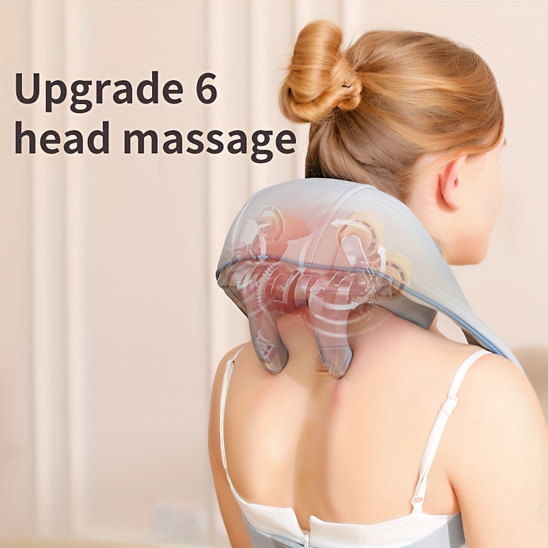 Knead Massage Shawl With Hot Compress For Neck Shoulder And - Temu