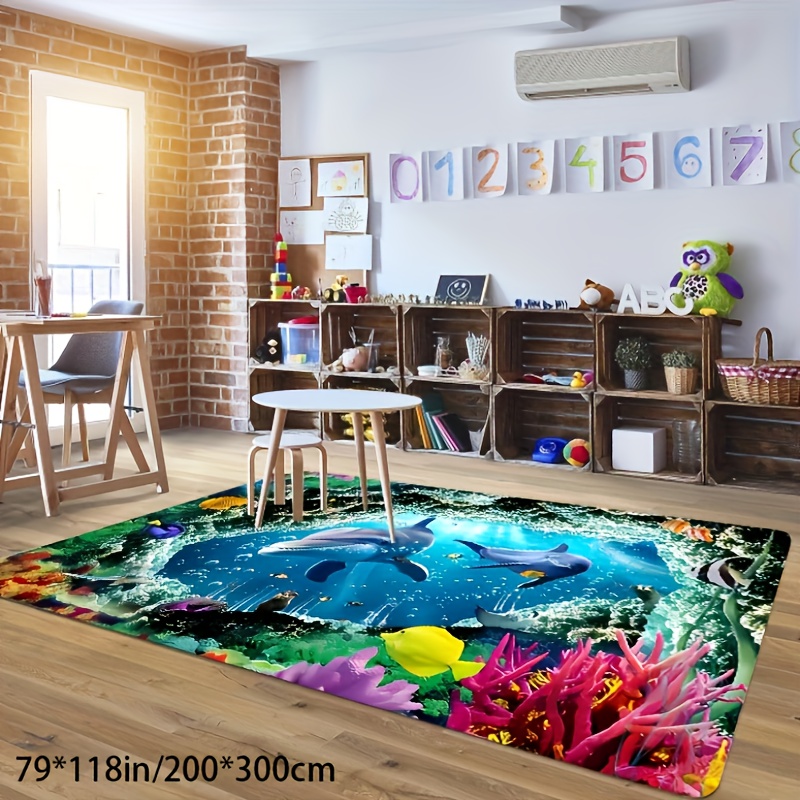 Stitch Round Rug Area Rug Marbling Print Round Carpet Living Room Bedroom  Study Children Playroom Soft Carpet Floor Mat Home Decor