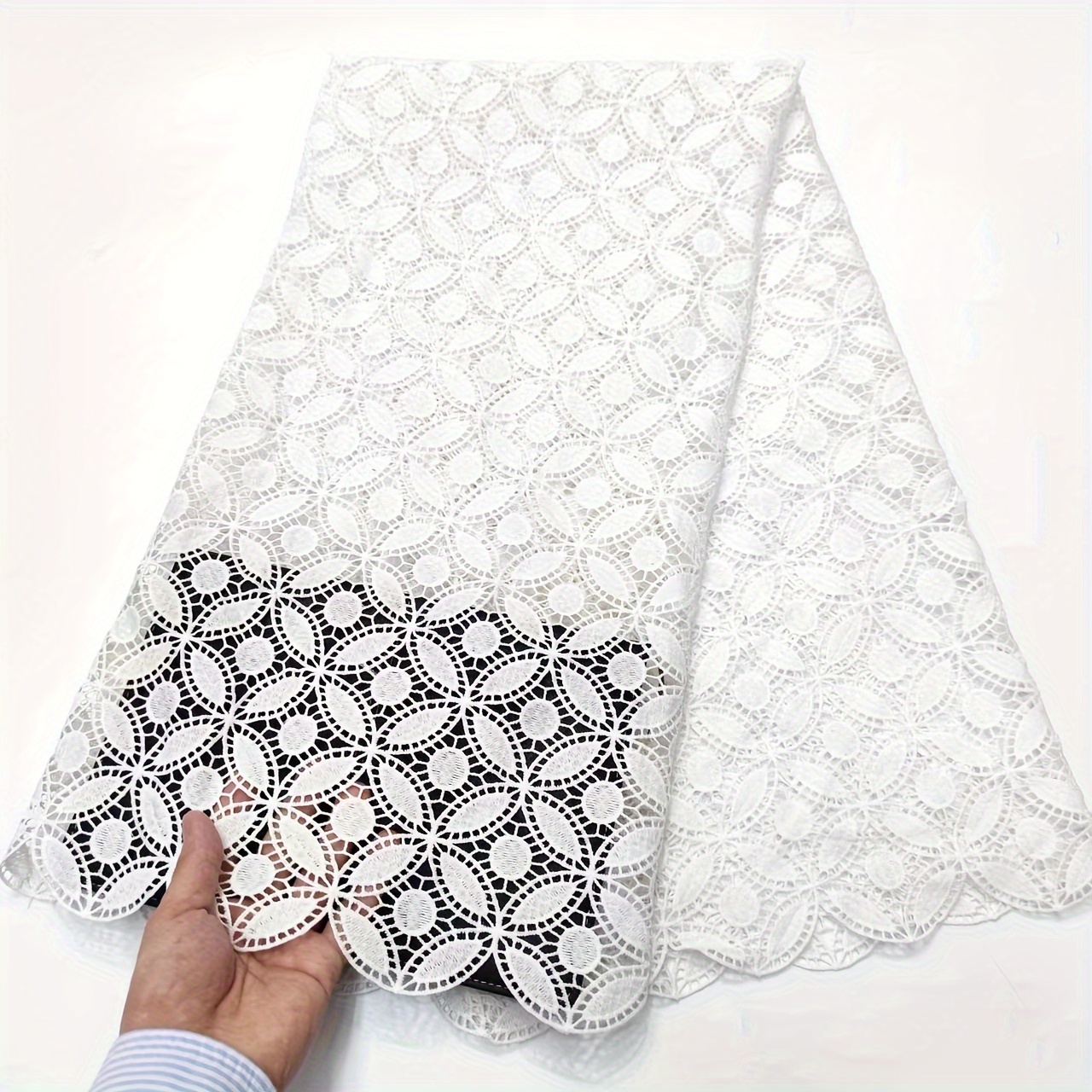 Paño de felpa de algodón para rostro con encaje, diseño de lujo 2