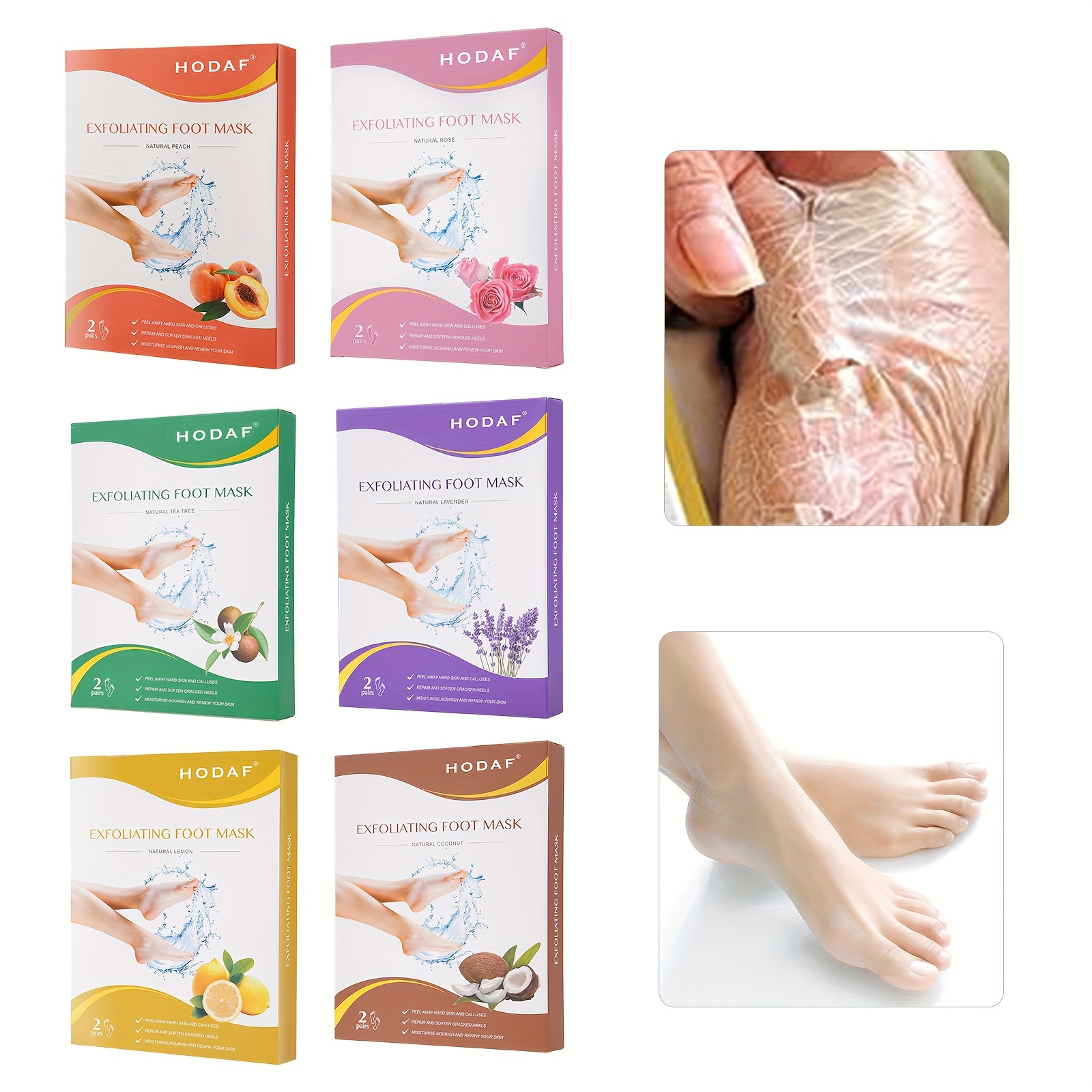 Foot Peel Mask,callus And Dead Skin Remover,nourish And Moisturize Dry  Rough Feet,soothe Cracked Feet And Heel - Temu