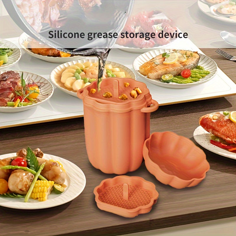Creative Pig-shaped Silicone Bacon Grease Container, Oil Filter, Grease  Collector, Oil Container, Bacon Grease Storage Container, Grease Can With  Strainer Dust-proof Lid, Kitchen Utensils, Kitchen Supplies, Apartment  Essentials, Ready For School 