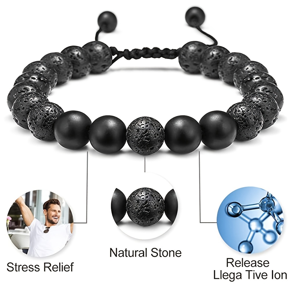 Men's Adjustable Rock Bracelet For Stress Relief