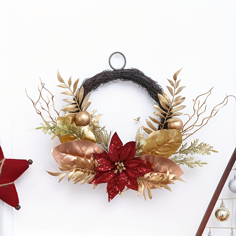 Christmas Decoration Simulation Flower Small Wreath - Temu