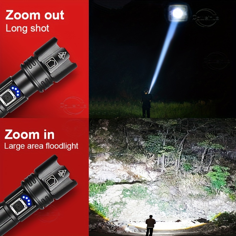 LED lampe de poche puissante USB Recharge Flash lumière 26650 haute  puissance lampes de poche LED lanterne tactique longue torche