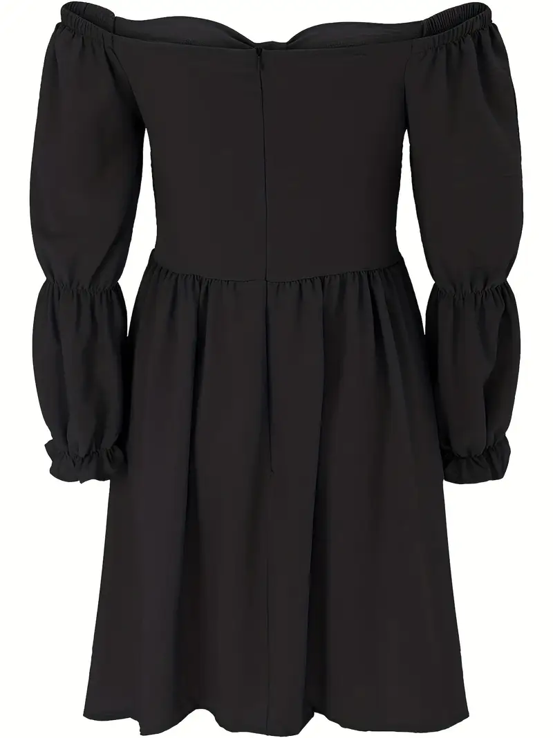 shoulder dress solid casual dress womens - Temu shoulder dress solid casual dress womens - Temu