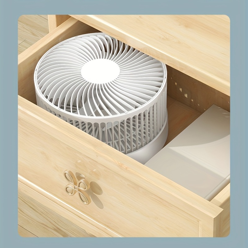 1pc Compact USB Desktop Fan, a Three-In-One Multifunctional Folding Fan - Silent Rechargeable Round Mini Fan with Touch Control, Powered by a Lithium Battery, Suitable for Air Circulation in Homes, Offices, Kitchens, Camping