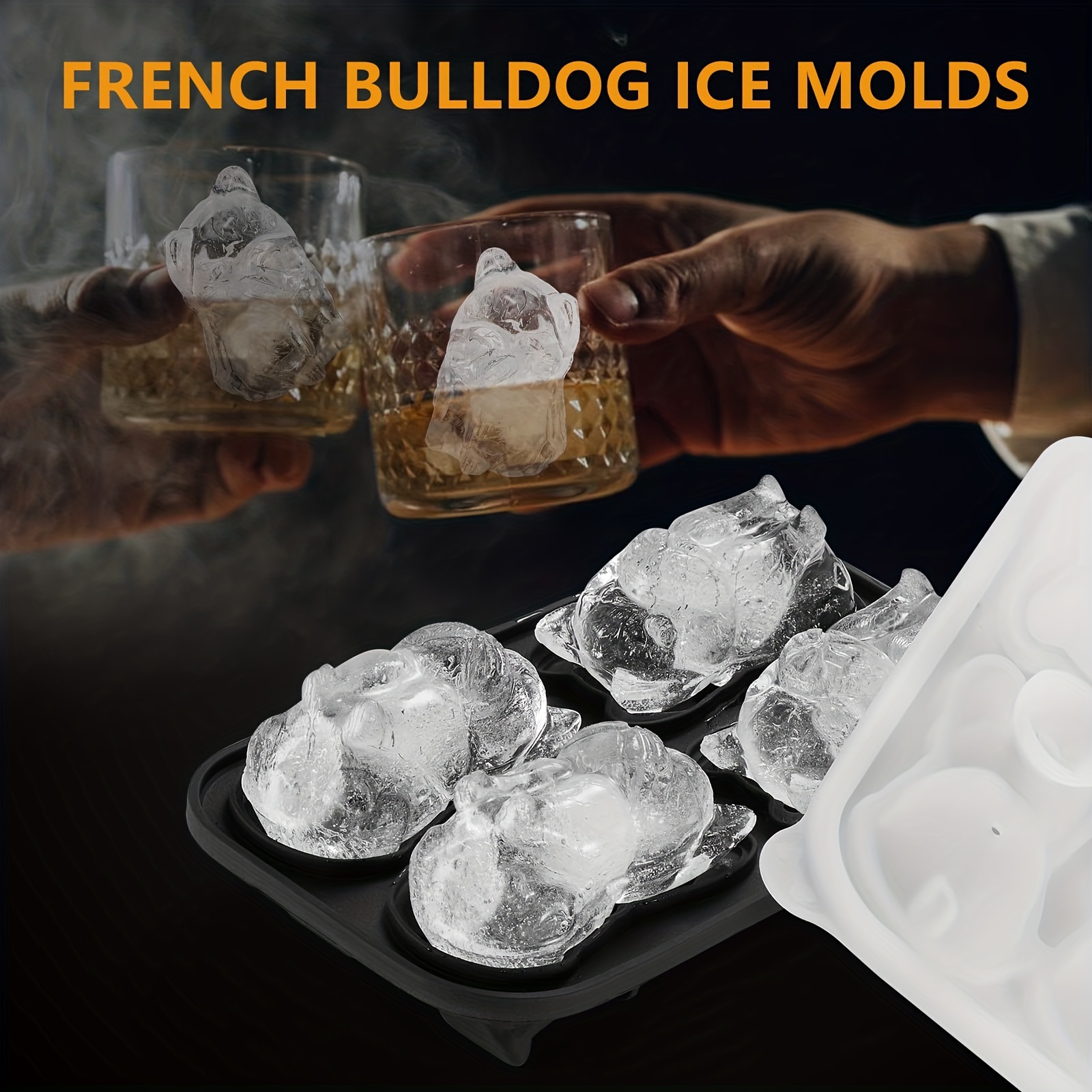 This Bulldog Ice Mold Makes Bulldog Shaped Ice Cubes
