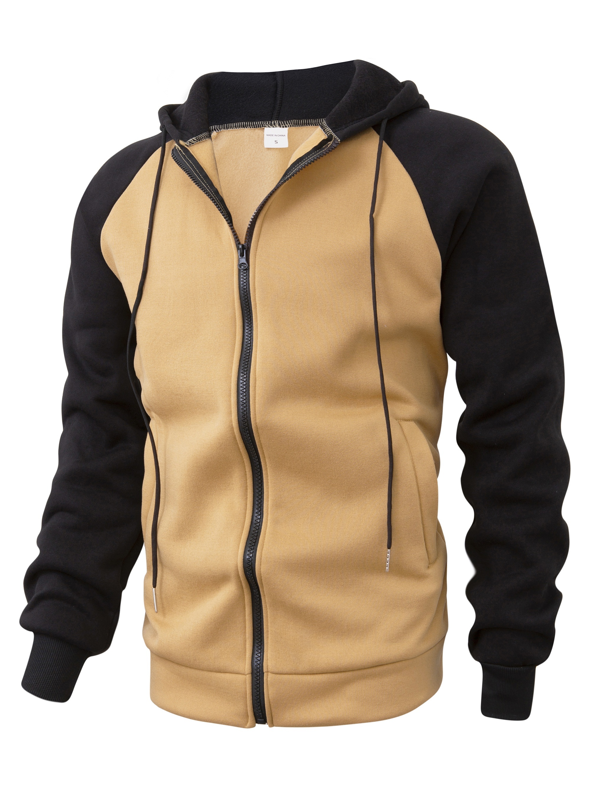 Color Block Men's Hooded Jacket Casual Long Sleeve Hoodies - Temu Canada