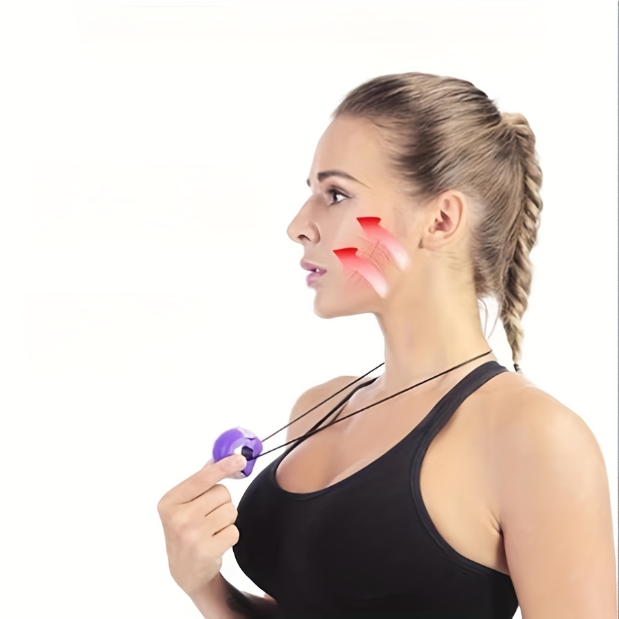 4 Pieces Masseter Ball Jaw Trainer, Silicone Chew Exerciser, Neck