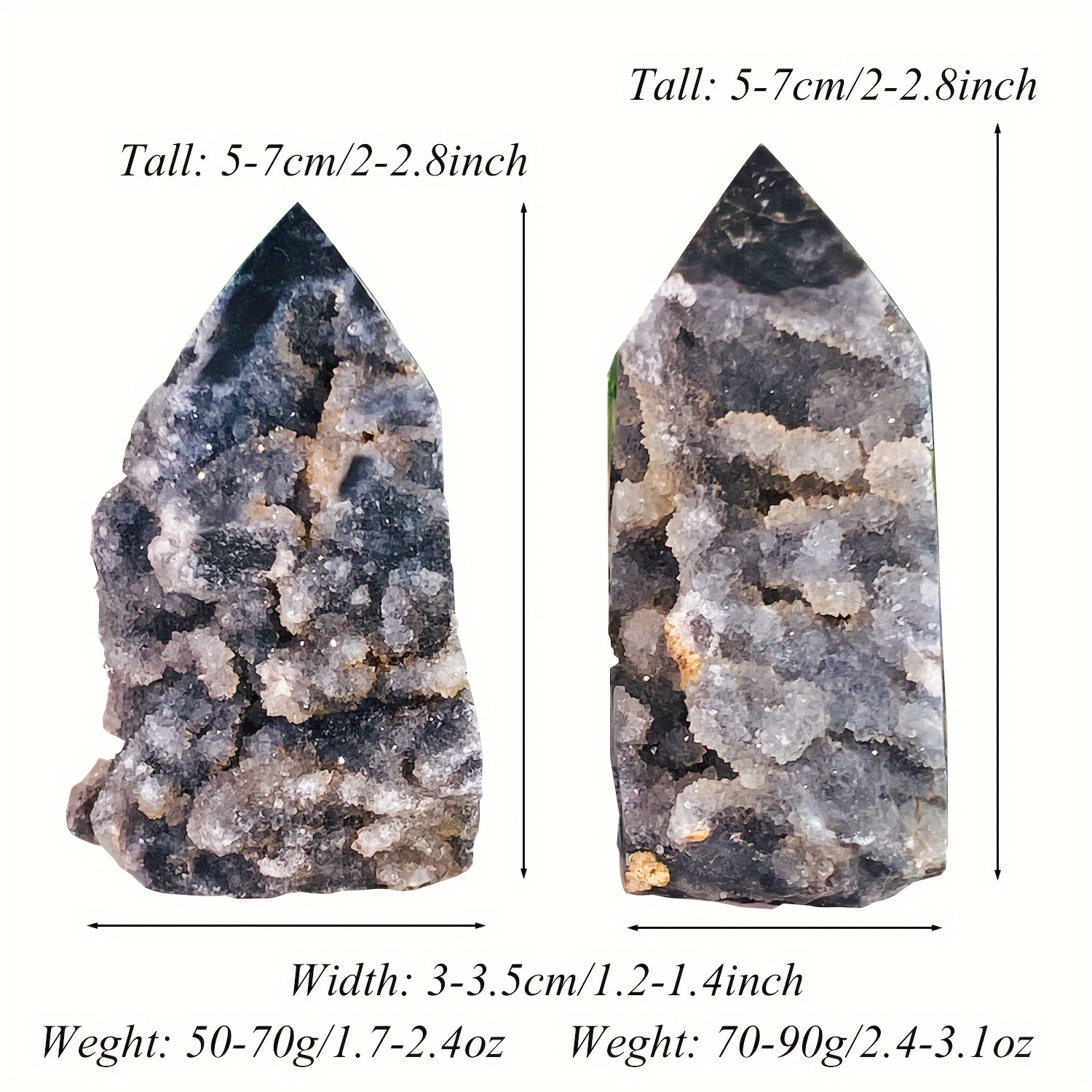 natural crystal sphalerite drusy geode energy tower table