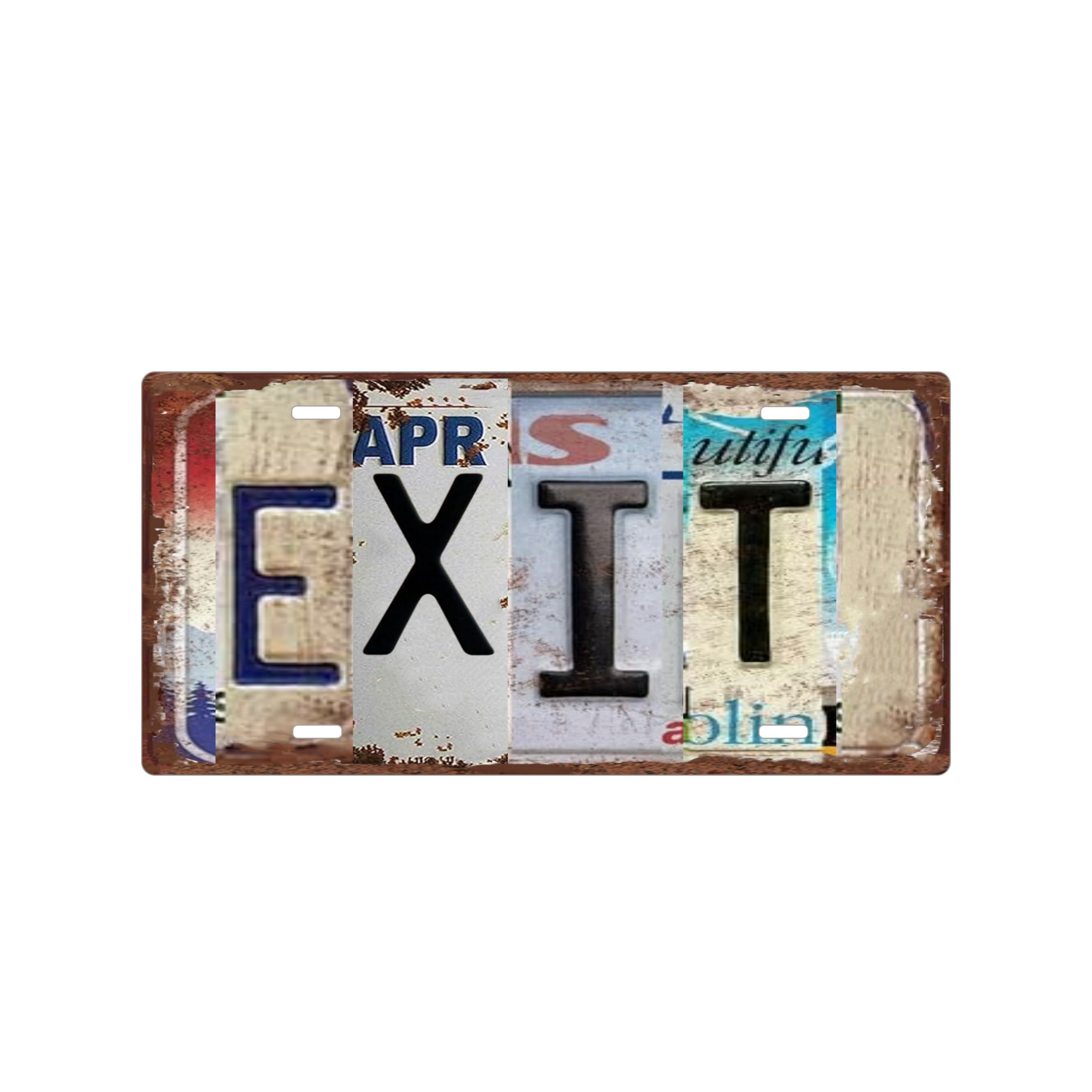 

1pc, Exit Funny License Plate Metal Tin Sign (11.81"x5.91"/30x15cm), Novelty Home Decor, Room Decor, Wall Decor, Bathroom Decor, Bar Decor, Cafe Decor, Garage Decor, Farmhouse Decor