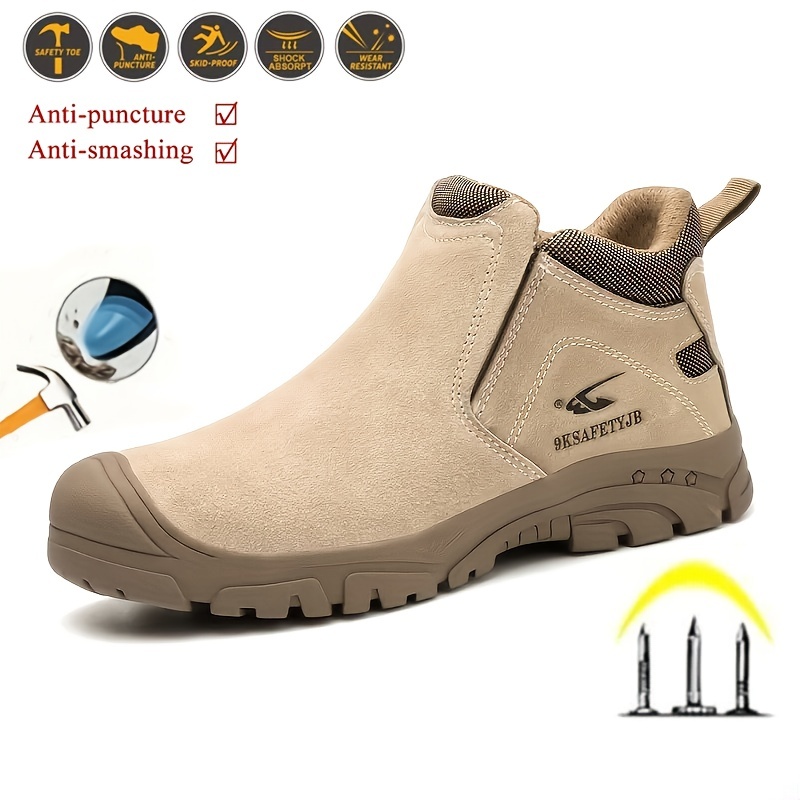Slip-Resistant Industrial Safety Jogger Boots For Men