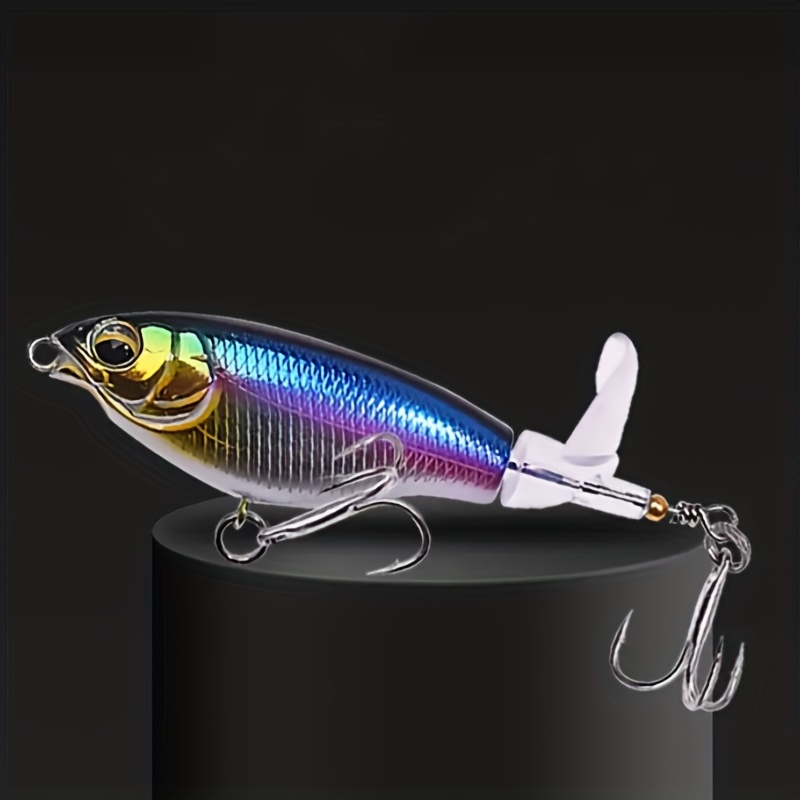 Or Bass Whopper Lures Top Water Floating Rotating Tail Hard - Temu