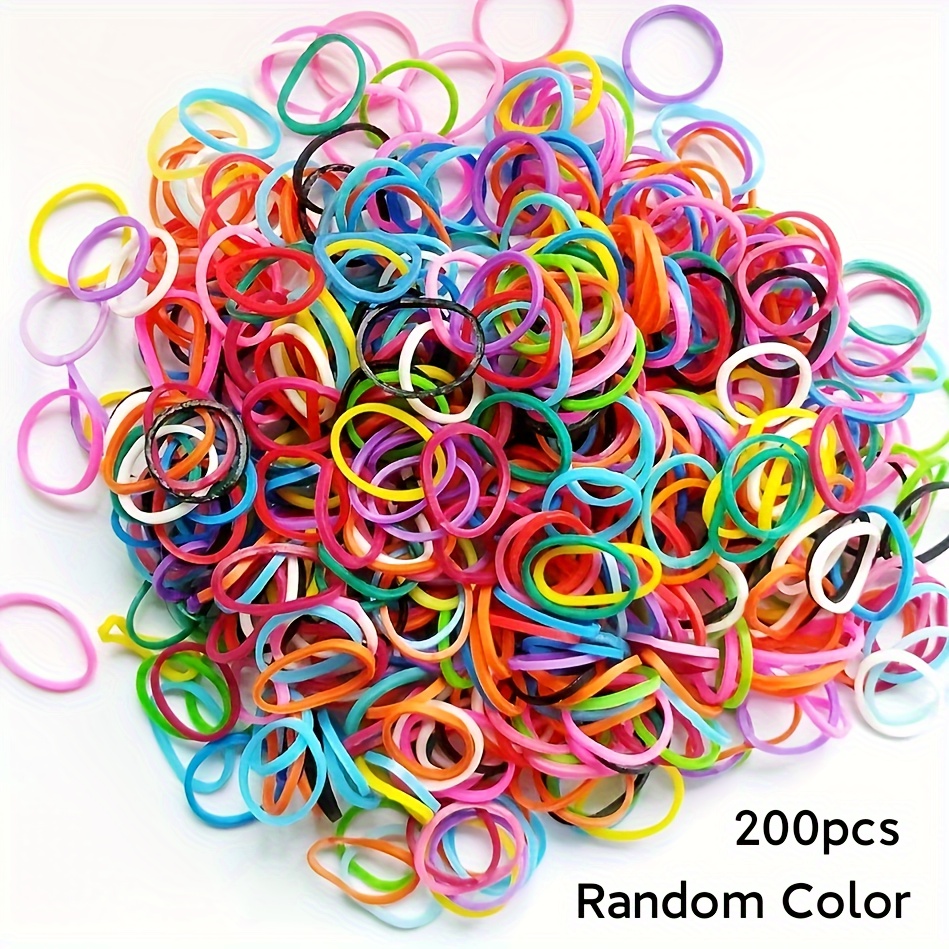 Image of 200pcs Random Pet Hair Accessories, Decorative Dog Hair Ropes, Puppy And Kitten Headbands, Good Elasticity, Portable And Easy-to-use Hairbands