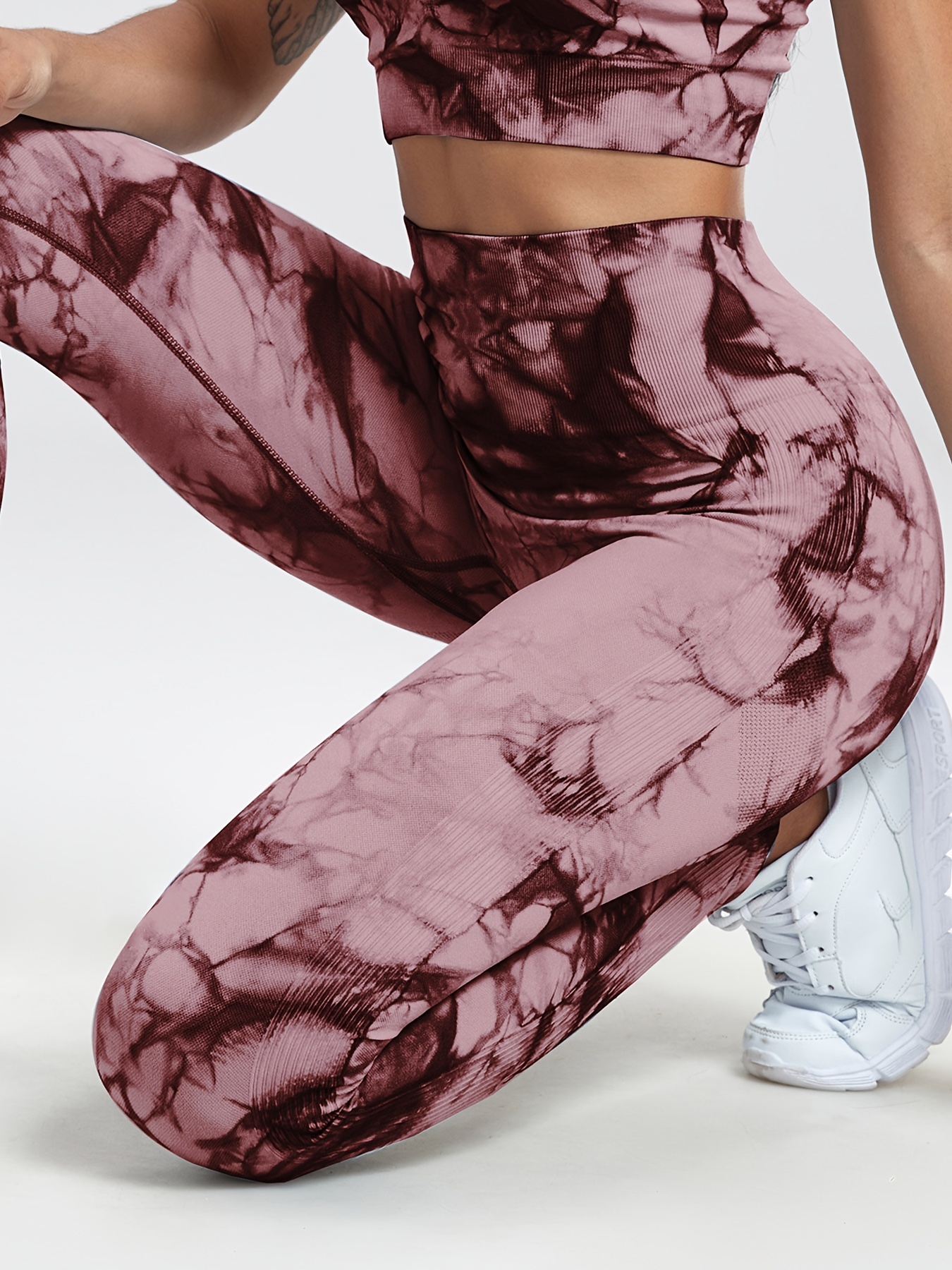 Seamless Tie Dye Leggings Women for Fitness Yoga Pants Push Up Workout