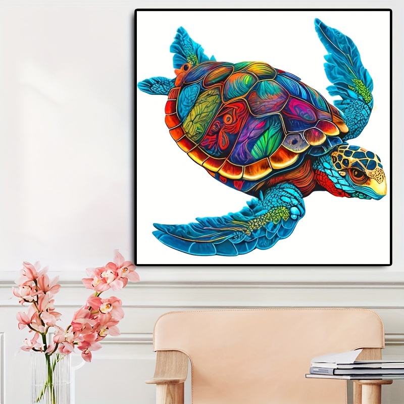 Animal 5d Diy Diamond Painting Turtle Embroidery Full Round Cross Stitch  Home Decor Without Frame - Temu