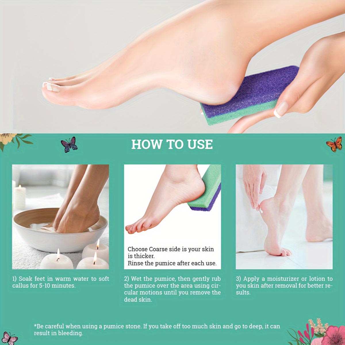 Salon Foot Pumice Foot Scrubber Suitable For Calluses And Dead Skin On The  Feet And Heels, Safely And Easily Remove Callus And Rough Heels - Temu