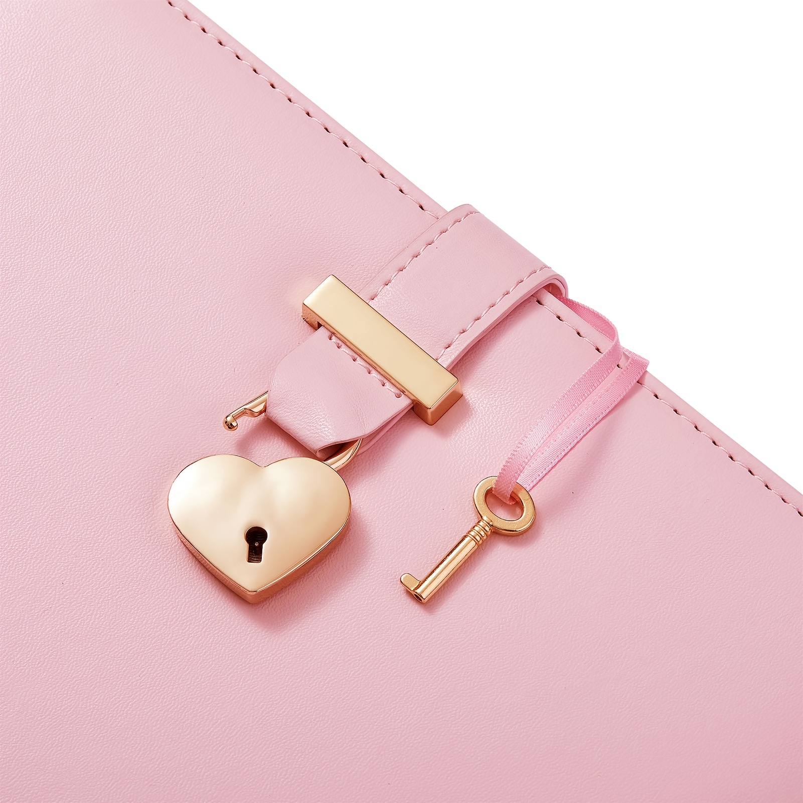 Girls Diary With Lock And Key For Girls Secret Kids Journals For Girls Pink  Heart Locking Journal Faux Leather Gold Lined Notebook With Pen Teen Women