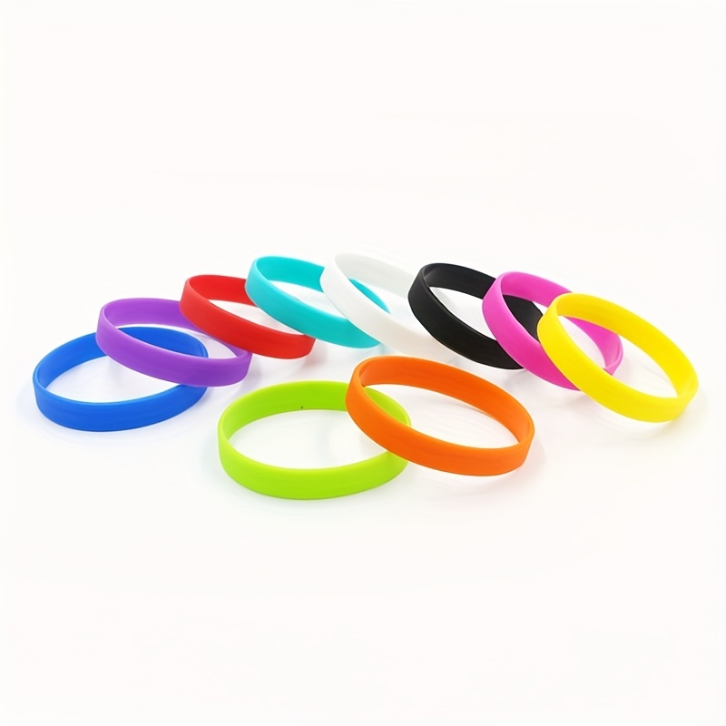 30pcs 10 Colors Of Silicone Bracelet Sports Style Bracelets | Save More ...