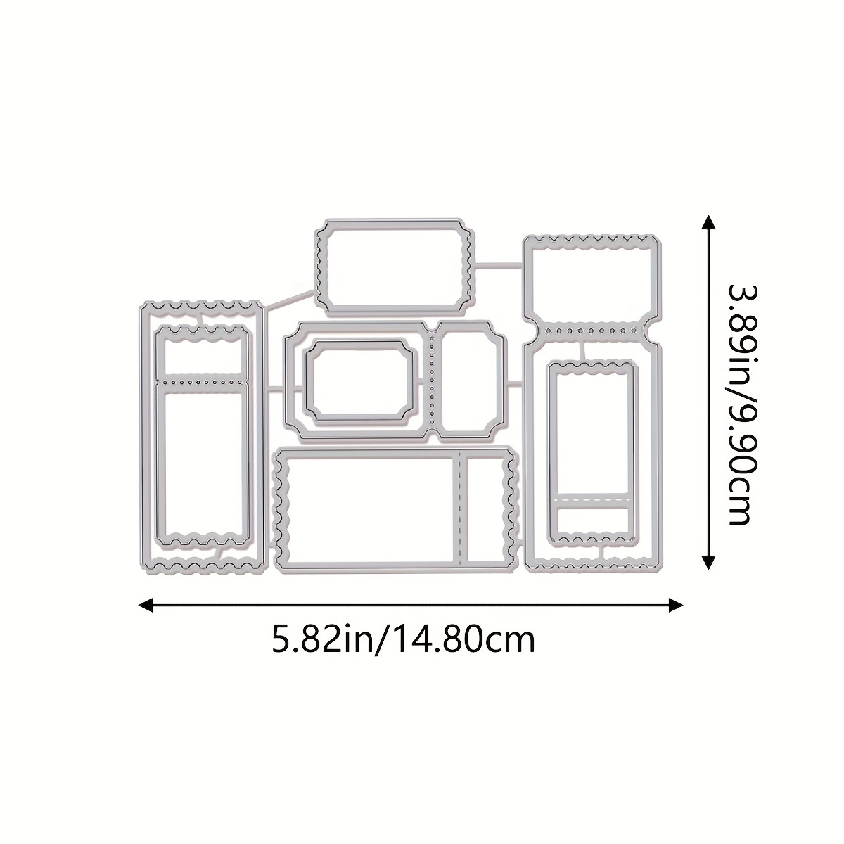 DTTBlue 20 3DNew Layer Metal Cutting Dies and Clear Stamps Scrapbooking For  Paper Making Flowers Tower Embossing Frame Card Set : : Home