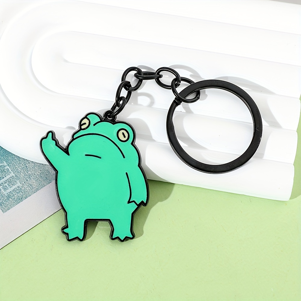 Cartoon Funny Frog Keychain For Men Fashion Accessories For Backpack, High-quality & Affordable