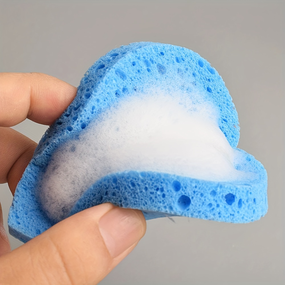 10pcs Dual Sided Cleansing Sponge Quick Foaming Non Irritating Perfect Face Wash