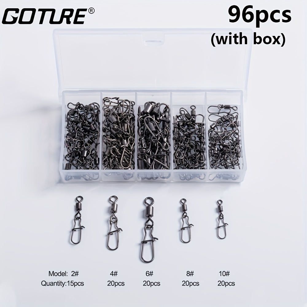 Goture Fishing Swivel With Safety Snap Strong And Reliable - Temu