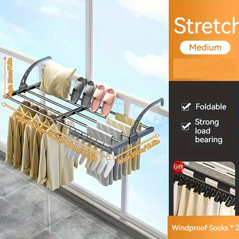 Folding Hanging Clothes Rack With Multi rod Heavy Duty - Temu