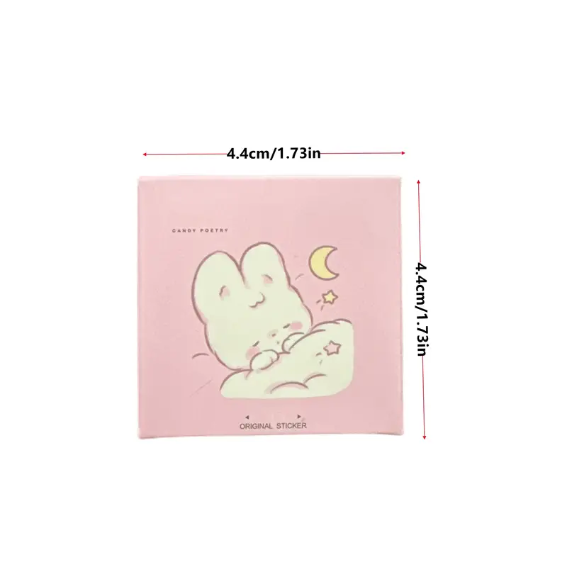 8pcs Kawaii Rabbit Love Heart Photocard Stickers Kpop Decorative Album  Material Diy Notebook Jourmal Sticker School