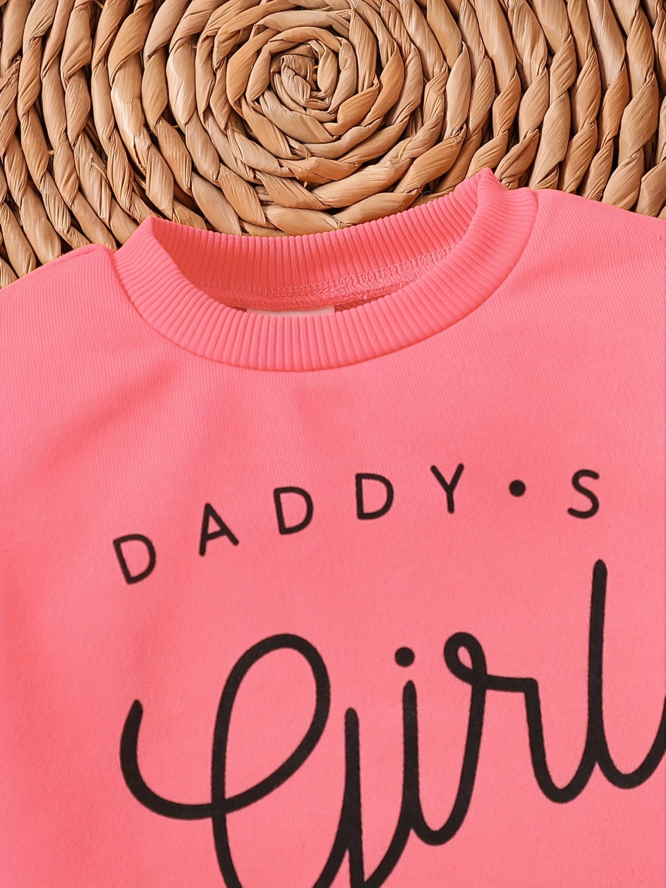 Toddler Baby Girl daddy's Girl Letter Printed Round Neck - Temu