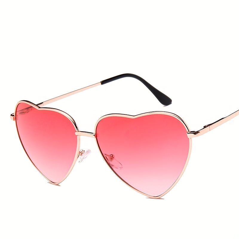 Y2k Heart Peach Fashion Sunglasses Women Men Ombre Candy - Temu