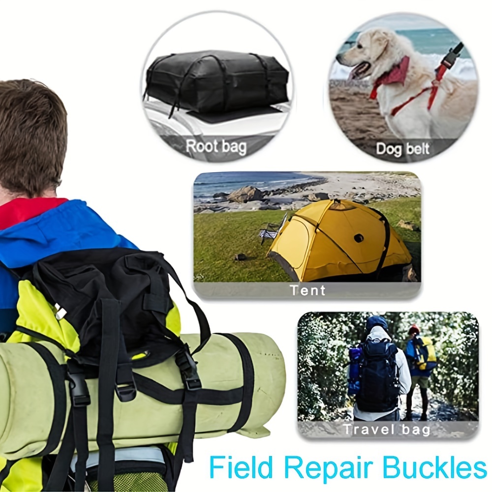  Buckles 1 Quick Release Buckle 12 Pcs, Plastic Buckles For  Straps Backpack Clips Replacement,Dual Adjustable No Sew 1 Inch Buckle Fit  Nylon Webbing/Dog Collar Clip