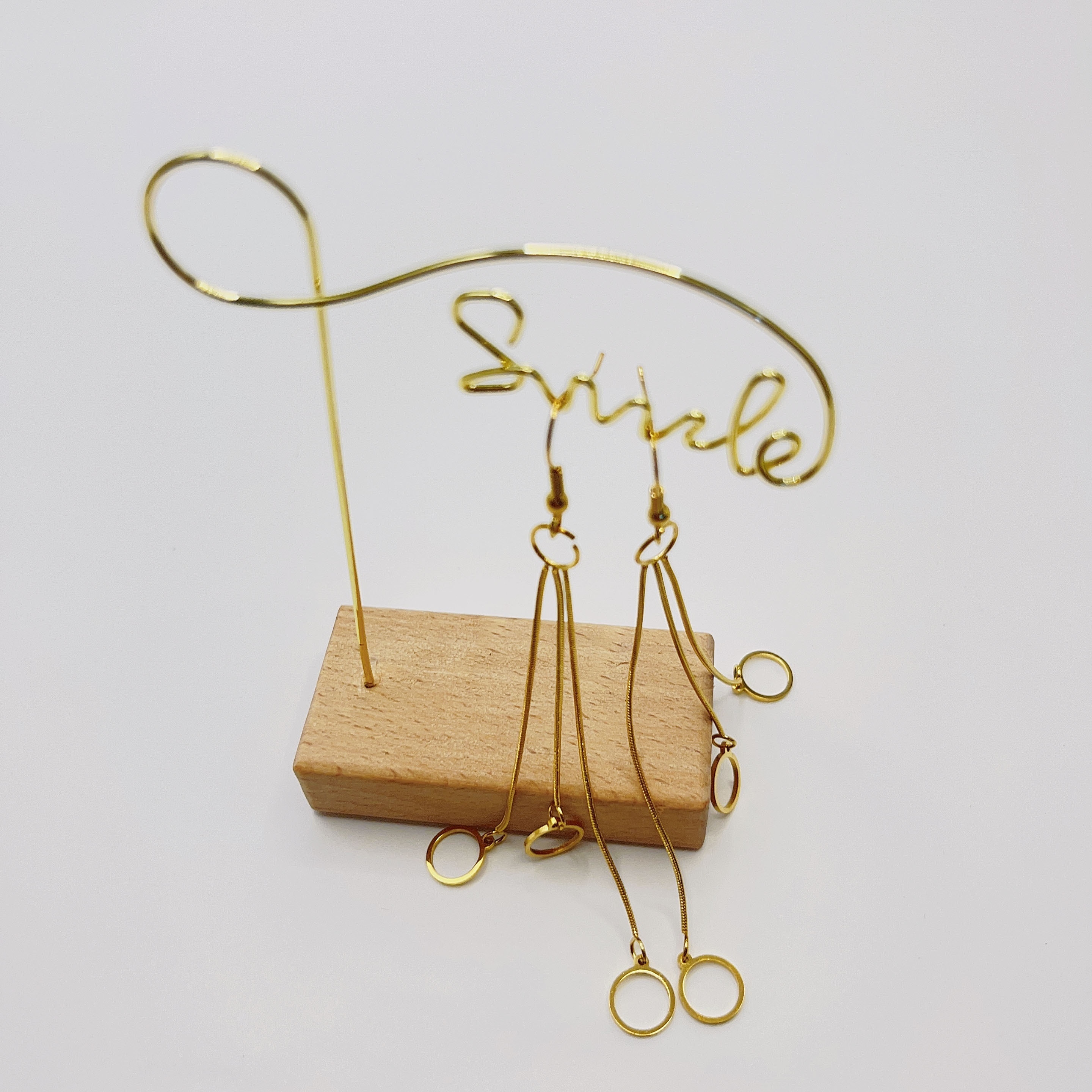Men's Circle Drop Earrings Long Style
