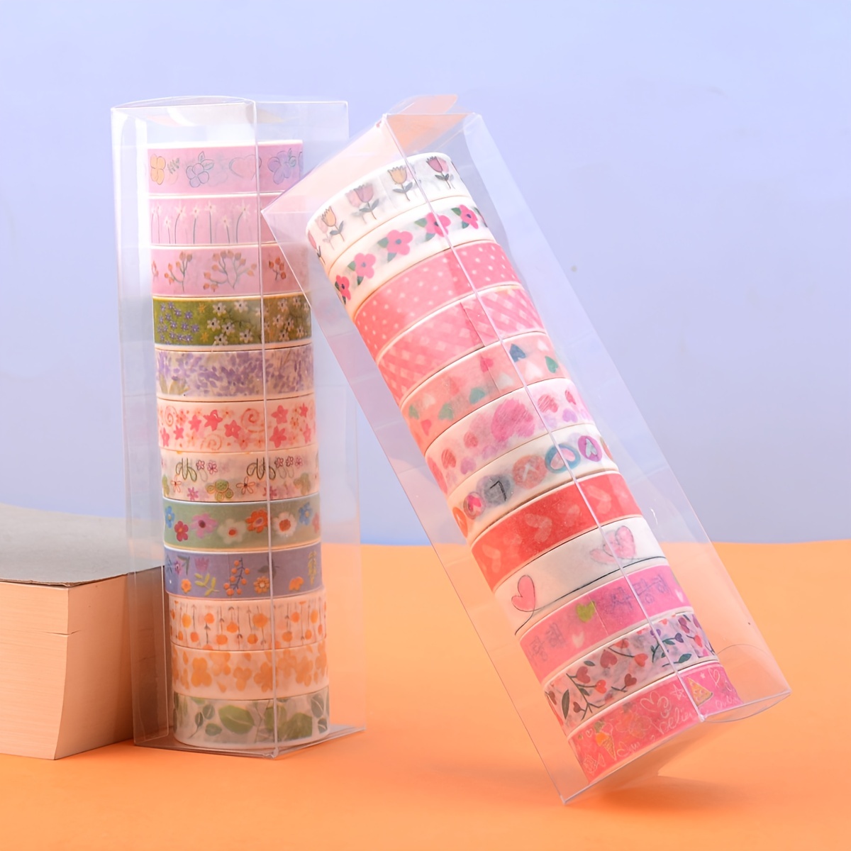 Washi Tape Set, Washi Tapes( Long), Thin Decorative Adhesive Tape For  Scrapbooking Diy Art Craft Bullet Journal Planner Junk Journal Notebooks -  Temu