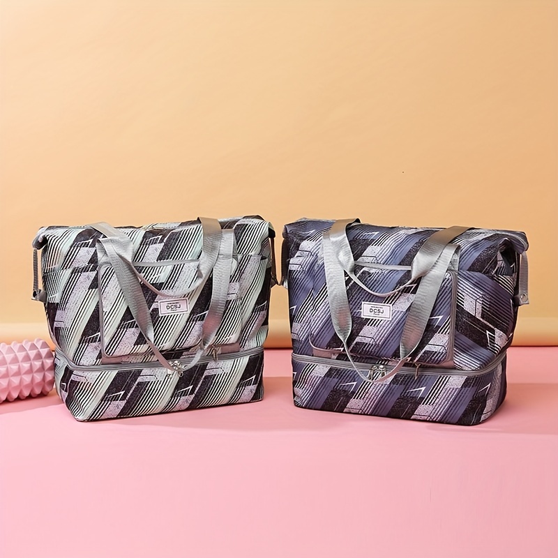Large Capacity Travel Luggage Bag Niche Pattern Zipper Storage