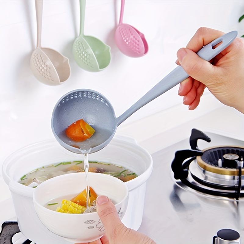 Stainless Steel Hot Pot Ladle & Skimmer Set For Home Kitchen, Thickened &  Deepened Soup Ladle With Long Handle Rice Porridge Spoon