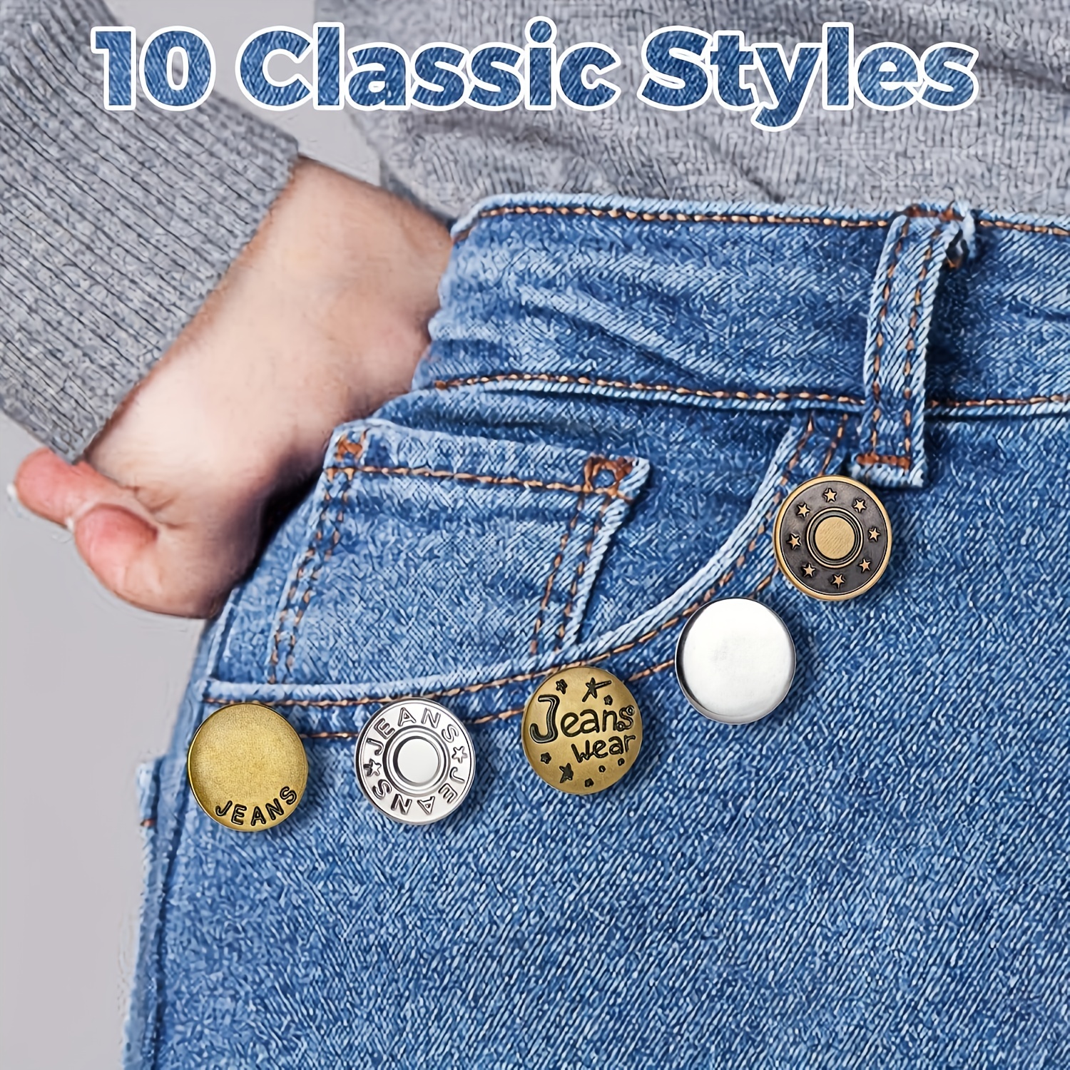 Easyfit Retractable Jeans Button No More Hassle With Loose - Temu